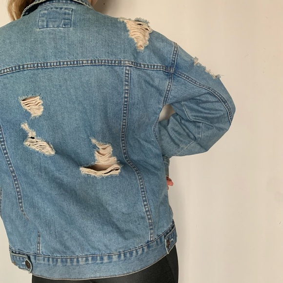 Distressed denim jacket - Picture 7 of 7